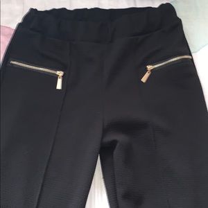 stretchy, black pants